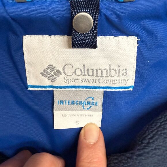 ✅ Mens SMALL Columbia Interchange 3-in-1 Waterproof Jacket/Coat Hooded Blue/Navy - Picture 4 of 12